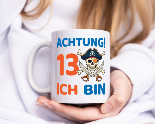 13. Geburtstag | 13 Jahre | Pirat - Tasse Weiss - Kaffeetasse / Geschenk / Familie