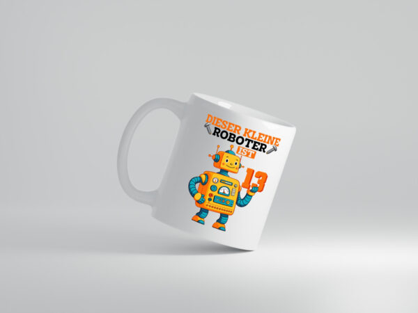 13. Geburtstag | 13 Jahre | Roboter | Junge - Tasse Weiss - Kaffeetasse / Geschenk / Familie