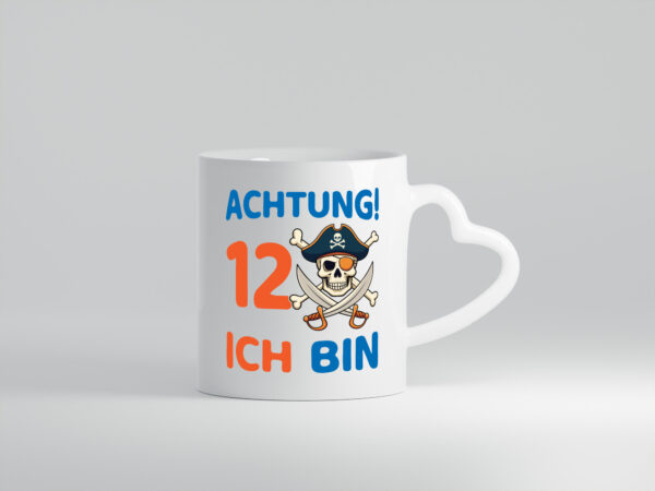 12. Geburtstag | 12Jahre | Pirat - Herzhenkel Tasse - Kaffeetasse / Geschenk / Familie