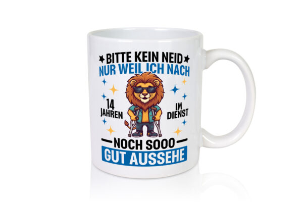 14 Jahre im Dienst | Arbeitsjubiläum | Arbeit - Tasse Weiss - Kaffeetasse / Geschenk / Familie