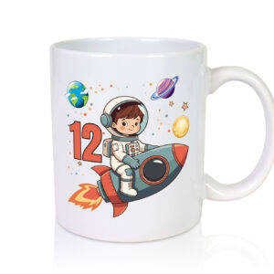 12. Geburtstag | 12 Jahre | Astronaut | Weltraum - Tasse Weiss - Kaffeetasse / Geschenk / Familie