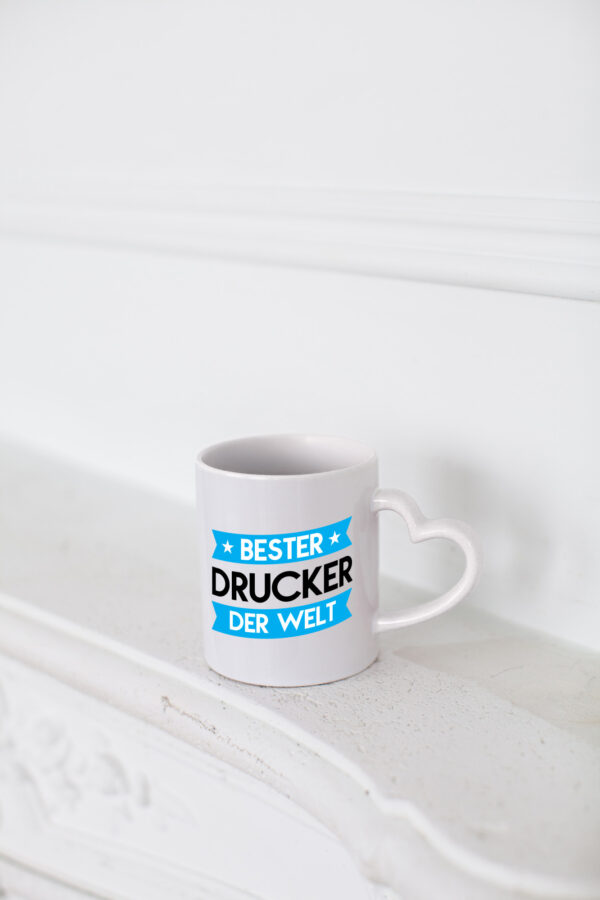 Bester Drucker | Druckerei | Print Medien - Herzhenkel Tasse - Kaffeetasse / Geschenk / Familie