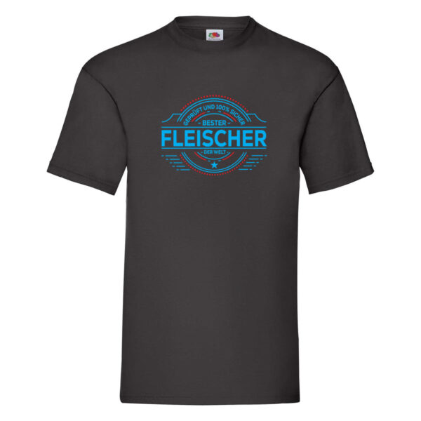 100 % Sicher: Fleischer | Schlachterei T-Shirt Schwarz