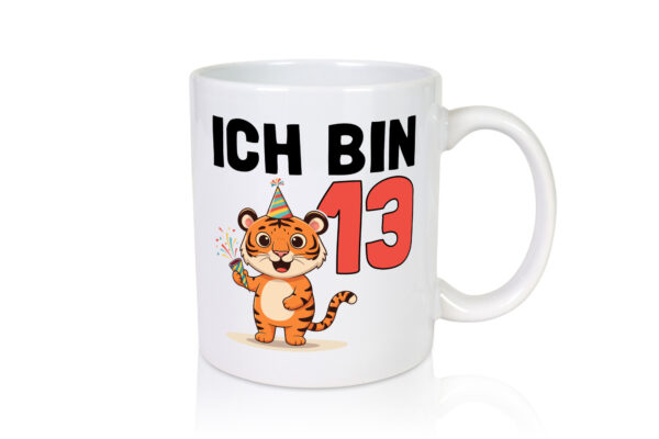 13. Geburtstag | 13 Jahre | Tiger | Geburtstag - Tasse Weiss - Kaffeetasse / Geschenk / Familie