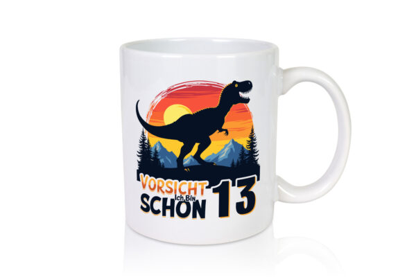 12. Geburtstag | 12 Jahre | Dinosaurier v3 - Tasse Weiss - Kaffeetasse / Geschenk / Familie