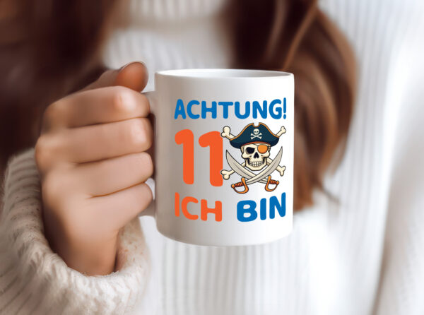 11. Geburtstag | 11 Jahre | Pirat - Tasse Weiss - Kaffeetasse / Geschenk / Familie