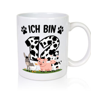 12 Geburtstag | 12 Jahre | Farmer Kind - Tasse Weiss - Kaffeetasse / Geschenk / Familie