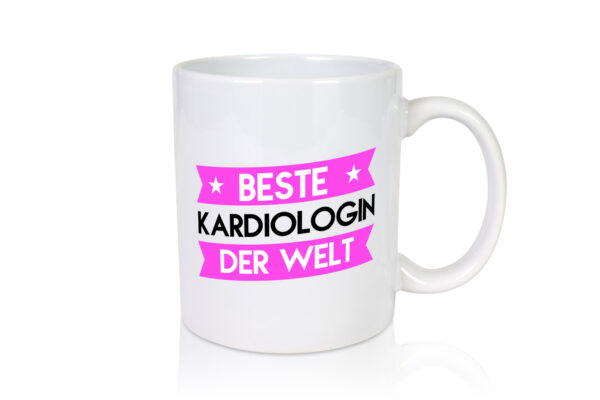 Beste Kardiologin | Kardiologie - Tasse Weiss - Kaffeetasse / Geschenk / Familie