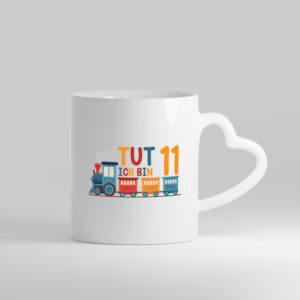 11. Geburtstag | 11 Jahre | Eisenbahn | Zug | junge - Herzhenkel Tasse - Kaffeetasse / Geschenk / Familie