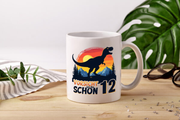 11. Geburtstag | 11 Jahre | Dinosaurier v2 - Tasse Weiss - Kaffeetasse / Geschenk / Familie