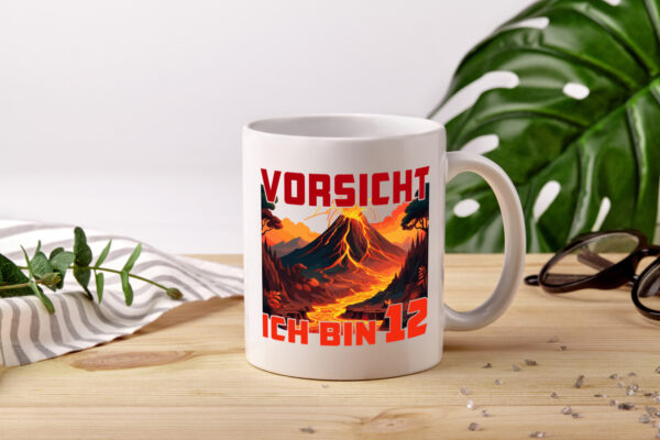 12. Geburtstag | 12 Jahre | Vulkanausbruch | Vulkan - Tasse Weiss - Kaffeetasse / Geschenk / Familie