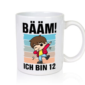 12. Geburtstag | Ich bin 12 | 12 Jahre | Bäääm Dabbing Kind - Tasse Weiss - Kaffeetasse / Geschenk / Familie