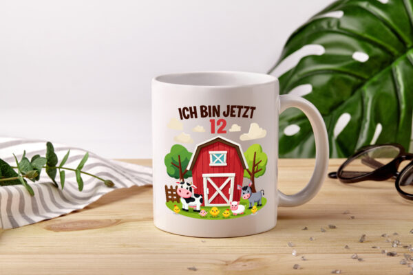 11. Geburtstag | 11 Jahre | Bauernhof und Tiere - Tasse Weiss - Kaffeetasse / Geschenk / Familie