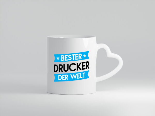 Bester Drucker | Druckerei | Print Medien - Herzhenkel Tasse - Kaffeetasse / Geschenk / Familie