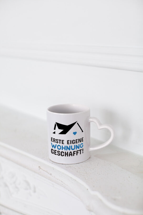 Erste eigene Wohnung | Umzug Tasse | Eigenheim | Auszug - Herzhenkel Tasse - Kaffeetasse / Geschenk / Familie