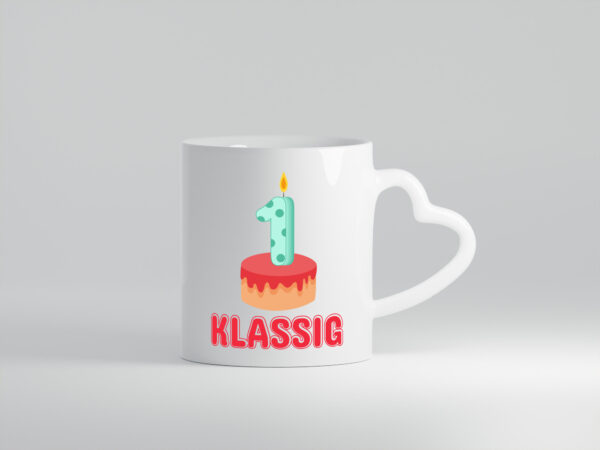 Erstklassig Tasse | Einschulung | Erste Klasse | Kuchen - Herzhenkel Tasse - Kaffeetasse / Geschenk / Familie