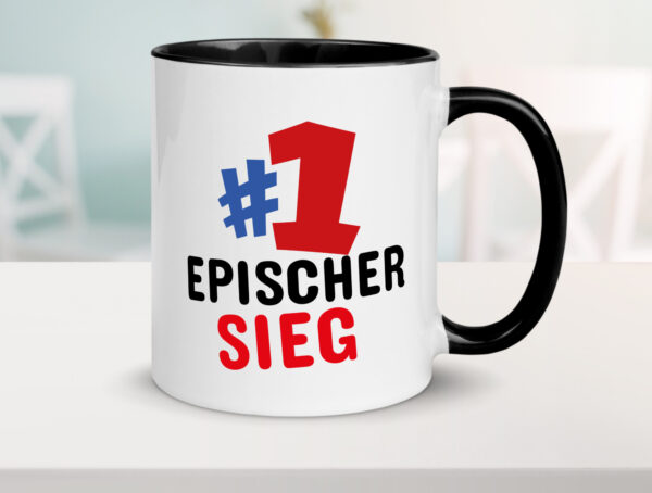 #1 Epischer Sieg Farbige Tasse - Kaffeetasse / Geschenk / Familie