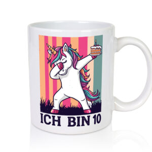 10 Geburtstag | Einhorn | Damping | Mädchen - Tasse Weiss - Kaffeetasse / Geschenk / Familie