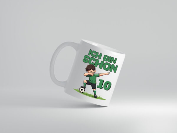 10. Geburtstag | 10 Jahre | Fußballer - Tasse Weiss - Kaffeetasse / Geschenk / Familie