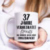 37 Jahre Verheiratet, immer noch am Leben! - Tasse Weiss - Kaffeetasse / Geschenk / Familie
