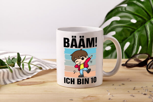 10. Geburtstag | Ich bin 10 | 10 Jahre | Bäääm Dabbing Kind - Tasse Weiss - Kaffeetasse / Geschenk / Familie