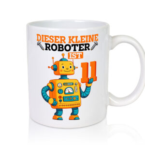 11. Geburtstag | 11 Jahre | Roboter | Junge - Tasse Weiss - Kaffeetasse / Geschenk / Familie