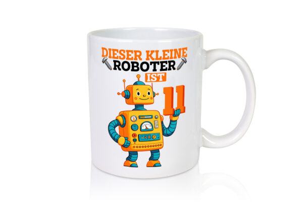 11. Geburtstag | 11 Jahre | Roboter | Junge - Tasse Weiss - Kaffeetasse / Geschenk / Familie