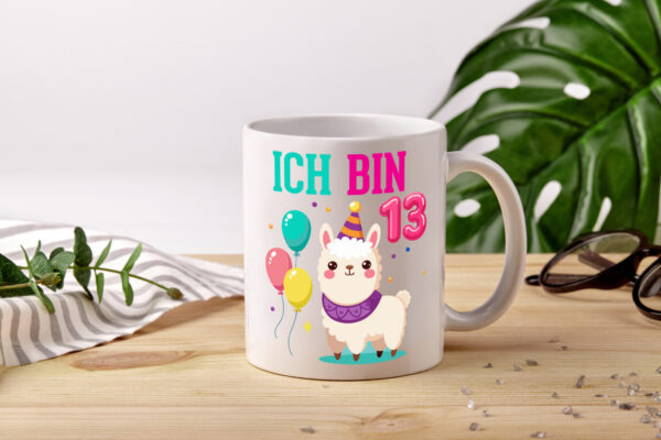 13. Geburtstag | 13 Jahre | Lama | Alpaka - Tasse Weiss - Kaffeetasse / Geschenk / Familie