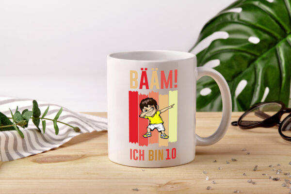 10. Geburtstag | 10 Jahre | Bääm ich bin 10 | Geburtstag - Tasse Weiss - Kaffeetasse / Geschenk / Familie