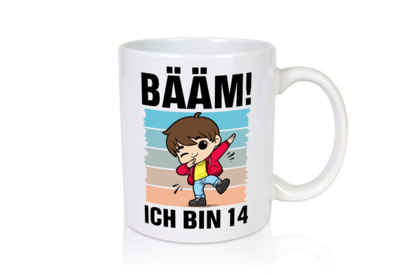 14. Geburtstag | Ich bin 14 | 14 Jahre | Bäääm Dabbing Kind - Tasse Weiss - Kaffeetasse / Geschenk / Familie