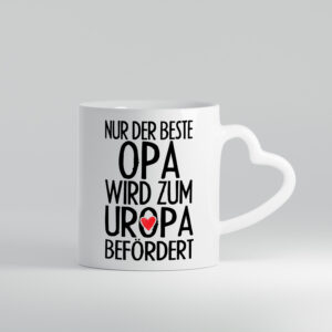 Bester Uropa - Herzhenkel Tasse - Kaffeetasse / Geschenk / Familie