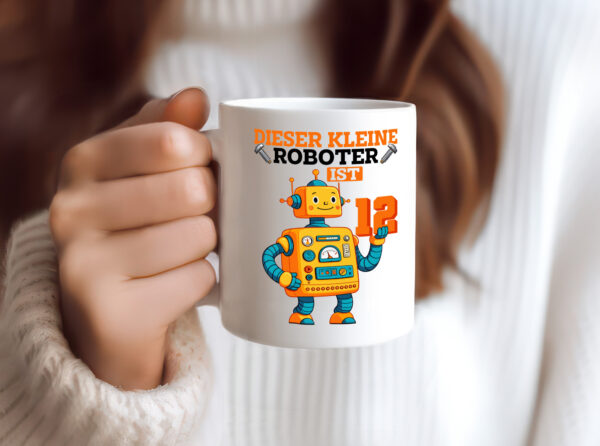 12. Geburtstag | 12 Jahre | Roboter | Junge - Tasse Weiss - Kaffeetasse / Geschenk / Familie