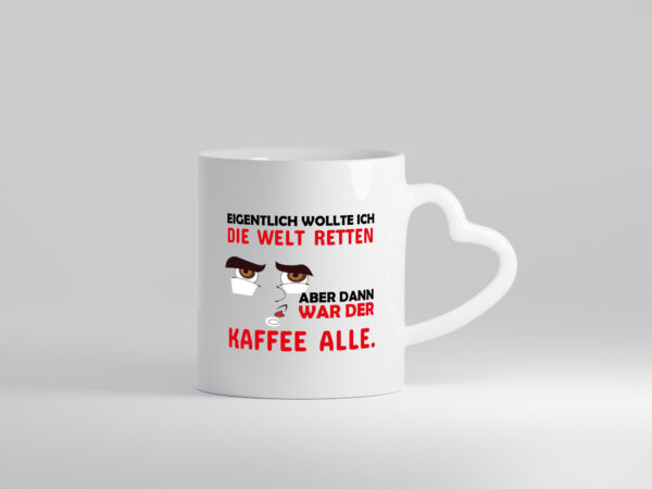 Kaffee war leer - Herzhenkel Tasse - Kaffeetasse / Geschenk / Familie