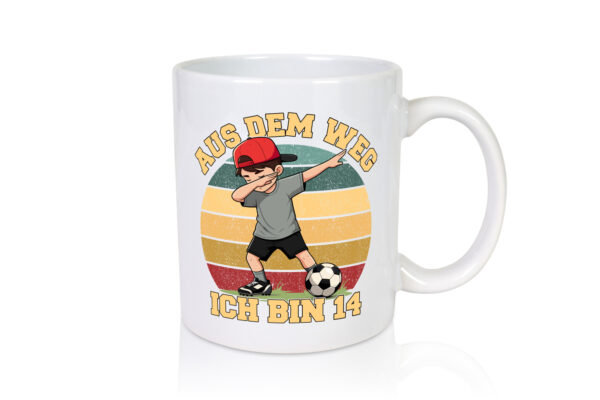 13. Geburtstag | 13 Jahre | Fußball Junge | Fußballer - Tasse Weiss - Kaffeetasse / Geschenk / Familie