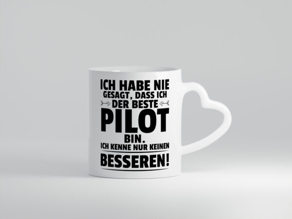 Der Beste Pilot | Flugzeug | Piloten - Herzhenkel Tasse - Kaffeetasse / Geschenk / Familie