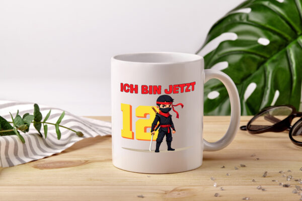 12. Geburtstag | 12 Jahre | Ninja | Kinder - Tasse Weiss - Kaffeetasse / Geschenk / Familie