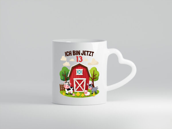 12. Geburtstag | 12 Jahre | Bauernhof und Tiere - Herzhenkel Tasse - Kaffeetasse / Geschenk / Familie