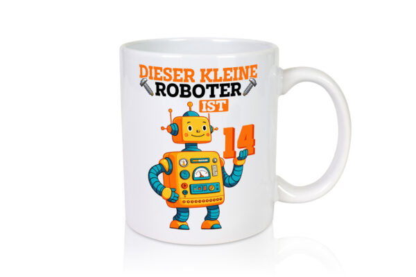 14. Geburtstag | 14 Jahre | Roboter | Junge - Tasse Weiss - Kaffeetasse / Geschenk / Familie