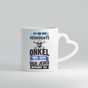 Verrückter Onkel | Onkel Tasse | Verwandtschaft Humor - Herzhenkel Tasse - Kaffeetasse / Geschenk / Familie