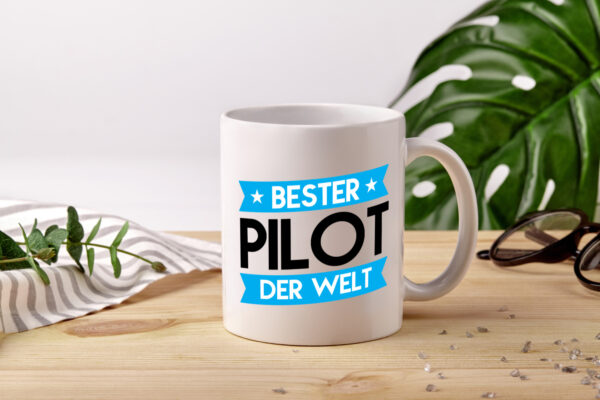 Bester Pilot | Flugzeug | Piloten - Tasse Weiss - Kaffeetasse / Geschenk / Familie