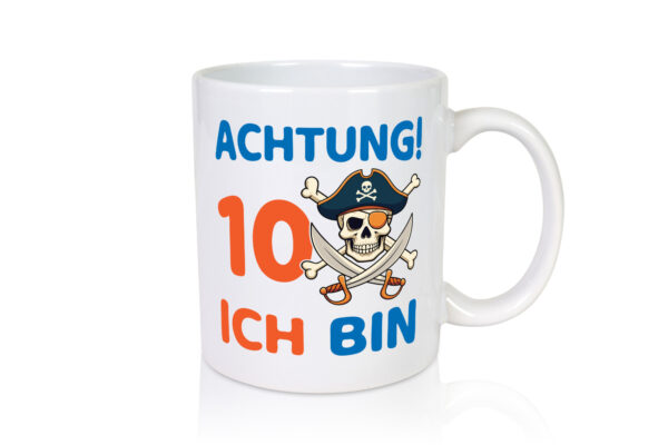 10. Geburtstag | 10 Jahre | Pirat - Tasse Weiss - Kaffeetasse / Geschenk / Familie