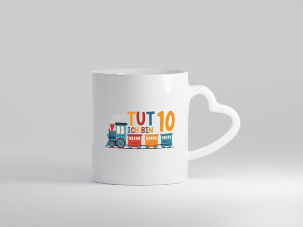 10. Geburtstag | 10 Jahre | Eisenbahn | Zug | junge - Herzhenkel Tasse - Kaffeetasse / Geschenk / Familie