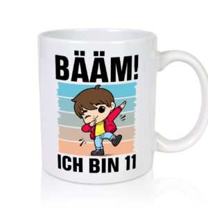 11. Geburtstag | Ich bin 11 | 11 Jahre | Bäääm Dabbing Kind - Tasse Weiss - Kaffeetasse / Geschenk / Familie