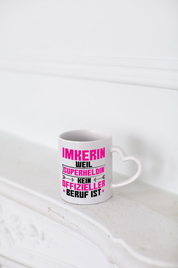 Superheldin Imkerin | Imkerei - Herzhenkel Tasse - Kaffeetasse / Geschenk / Familie