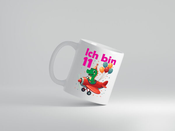 11. Geburtstag | 11 Jahre | Drache | Flugzeug - Tasse Weiss - Kaffeetasse / Geschenk / Familie