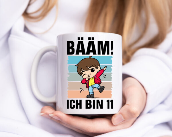 11. Geburtstag | Ich bin 11 | 11 Jahre | Bäääm Dabbing Kind - Tasse Weiss - Kaffeetasse / Geschenk / Familie