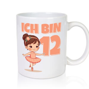 12 Geburtstag | 12 Jahre | Ballerina | Mädchen | Ballet - Tasse Weiss - Kaffeetasse / Geschenk / Familie