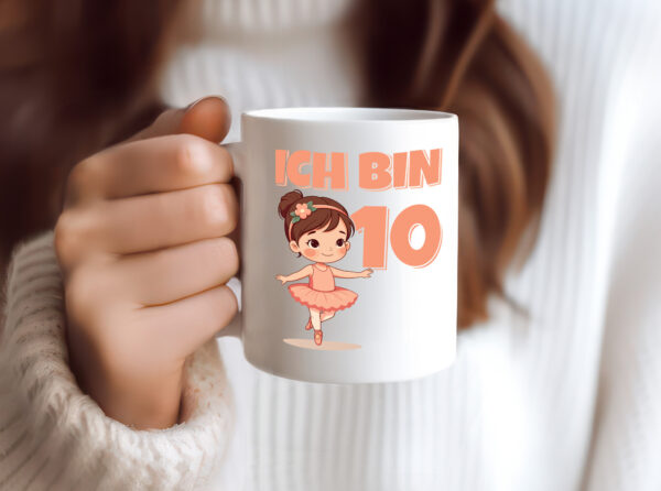 10 Geburtstag | 10 Jahre | Ballerina | Mädchen | Ballet - Tasse Weiss - Kaffeetasse / Geschenk / Familie