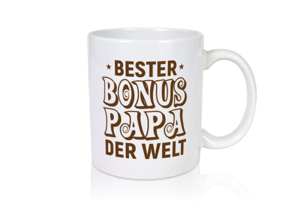 Bester Bonus Papa der Welt | Vatertag | Bester Papa - Tasse Weiss - Kaffeetasse / Geschenk / Familie
