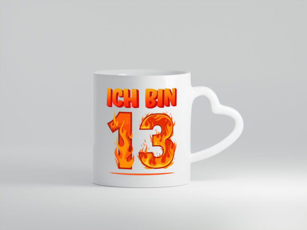 13. Geburtstag | 13 Jahre | Drache - Herzhenkel Tasse - Kaffeetasse / Geschenk / Familie